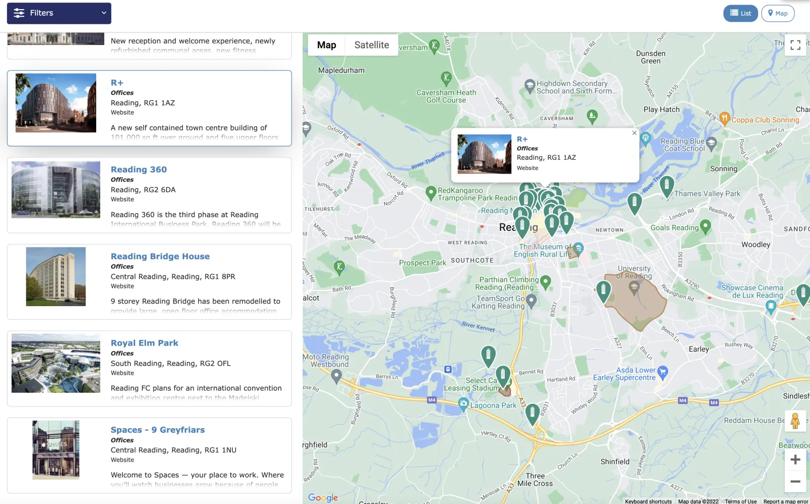 Living Reading Map And Listing R