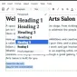 Zenario using the WYSIWYG editor to pick heading font for selected text
