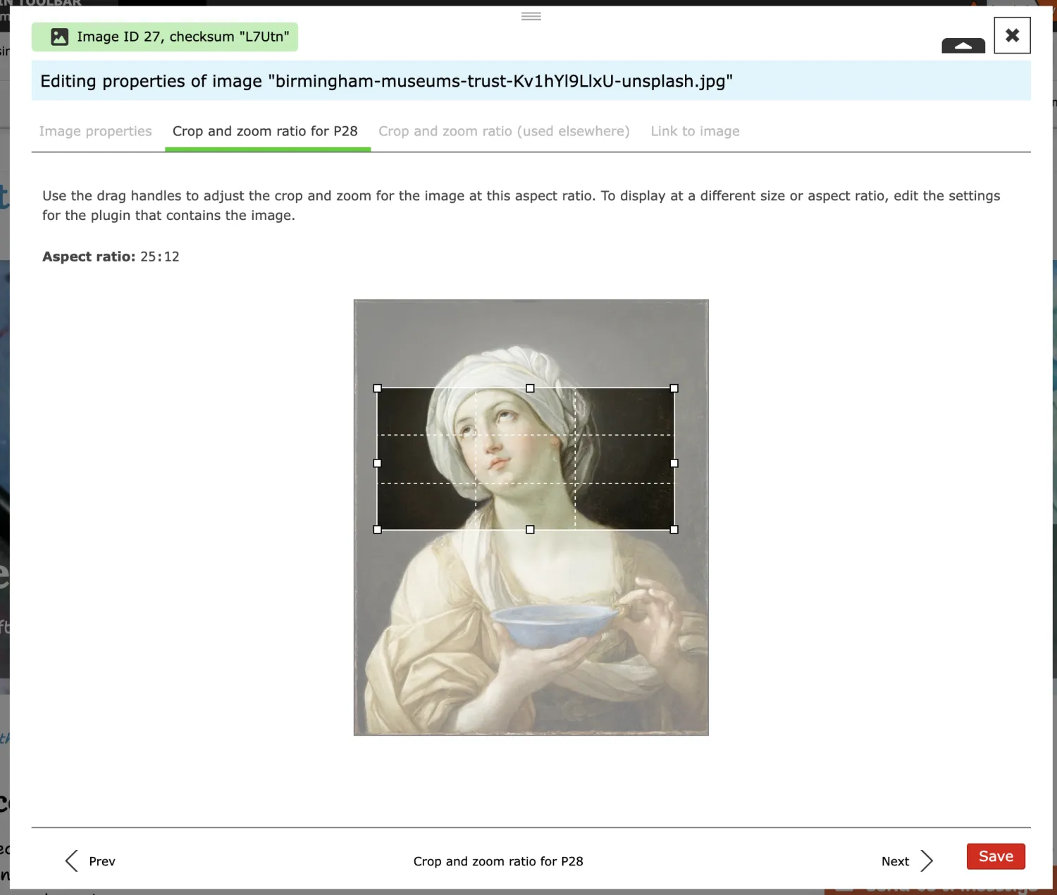 Zenario crop and zoom image interface