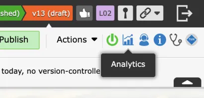 Zenario admin toolbar showing Matomo Analytics link