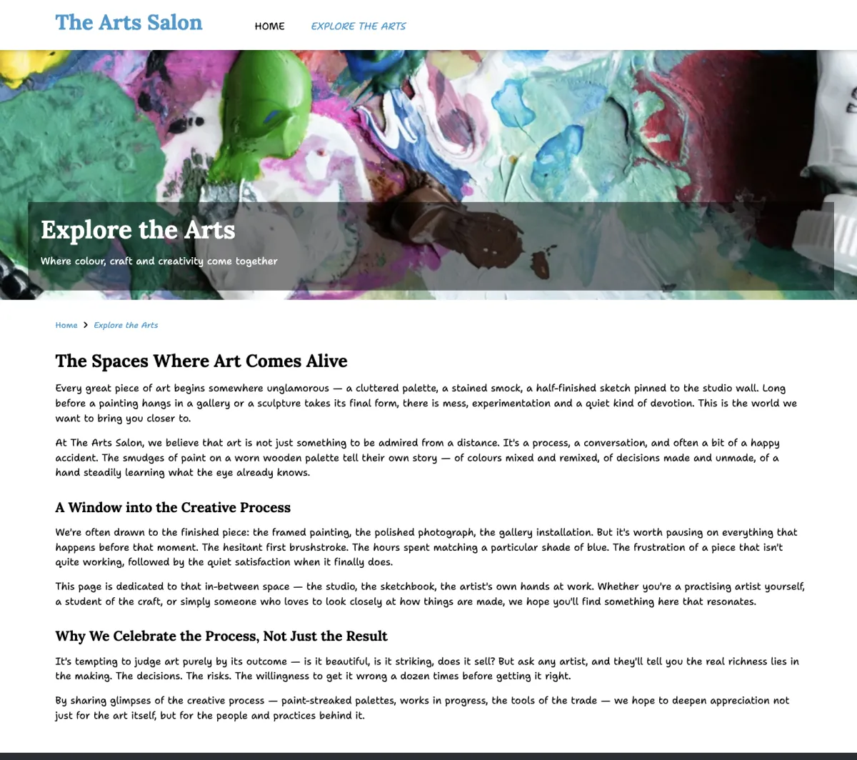 Zenario User guide, overview image of a published page